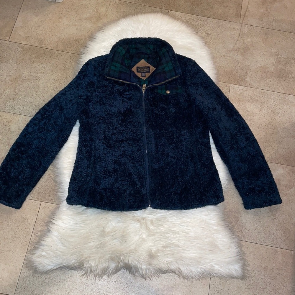 Pendleton Teddy Bear/ Plaid Sweater - image 1